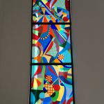 Stained glass window tall