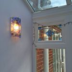 lavender blue wall lamp