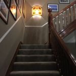 wall lamp on stairs