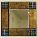 plaid square mirror
