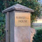 Hawkhill House sign close