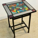 2 Stained Glass Side Table