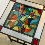 3 Stained Glass Side Table